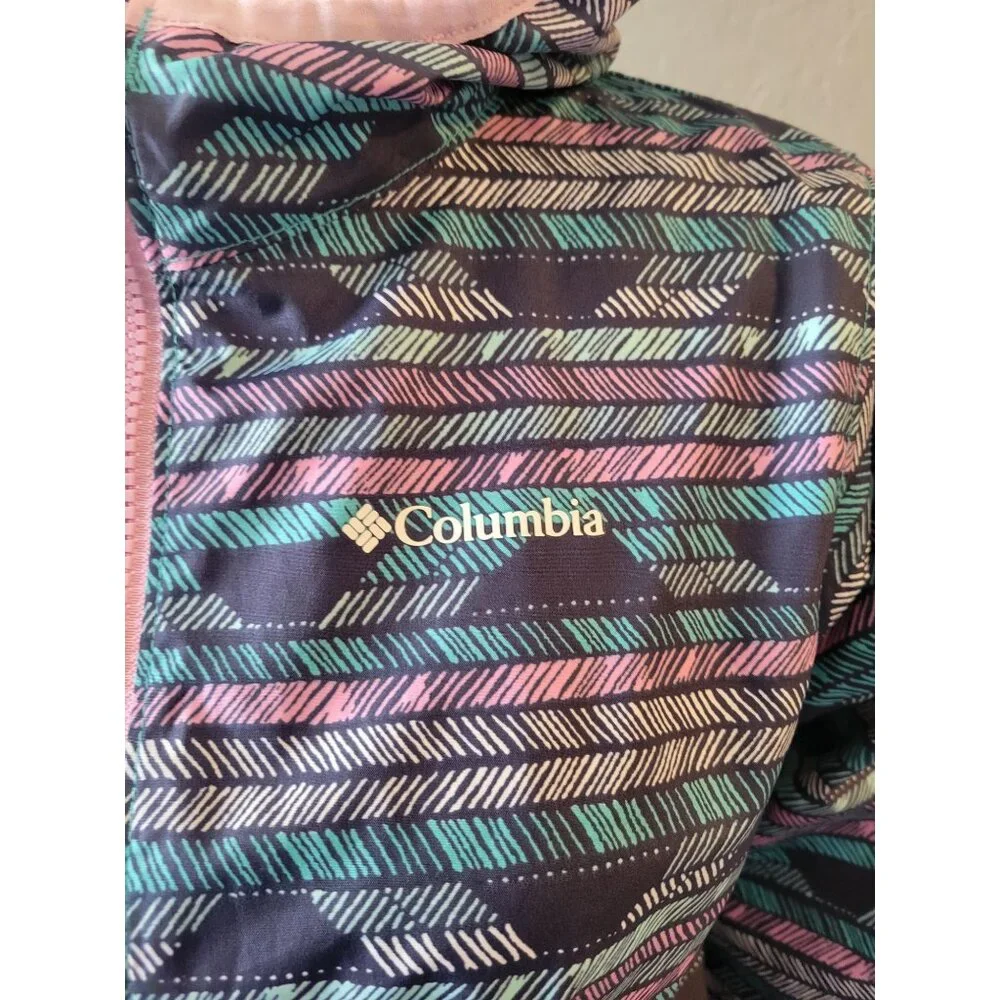 NWOT Columbia Pixel Grabber Reversible Jacket Girl Size M Outer Wear Lightwight - Picture 3 of 12